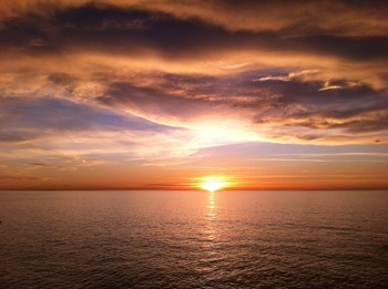 Sunset in Biarritz (France)