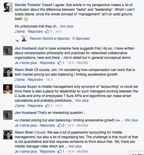 Chat Facebook a/s middle maangement